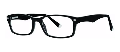 Access Black rectangle prescription eyeglasses, angled view