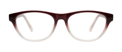 Affection Brown rectangle prescription eyeglasses, front view