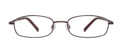 Aries Brown oval prescription eyeglasses, front view