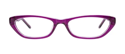 Belong Plum/Crystal rectangle prescription eyeglasses, front view