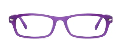 Bicycle Purple Matte rectangle prescription eyeglasses, front view