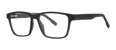 Bishop Black Matte rectangle prescription eyeglasses, angled view