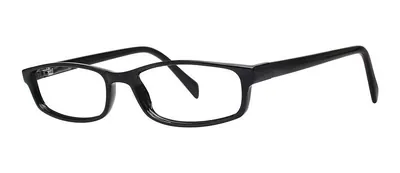 Brave Black rectangle prescription eyeglasses, angled view