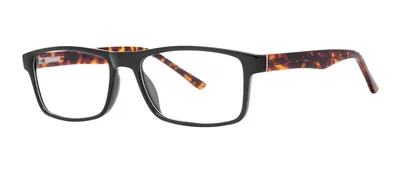 Caleb Black rectangle prescription eyeglasses, angled view