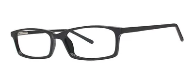 Catchy Black rectangle prescription eyeglasses, angled view