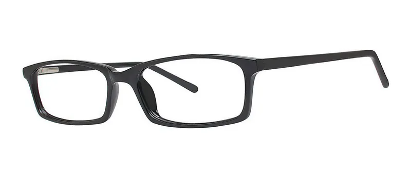 Catchy Black rectangle prescription eyeglasses, angled view