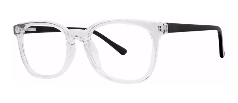 Confide Crystal/Black rectangle prescription eyeglasses, angled view