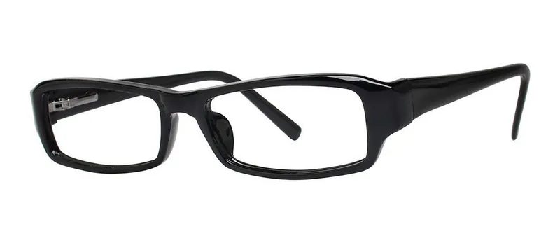 Degree Black rectangle prescription eyeglasses, angled view