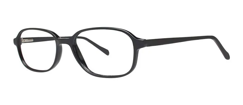 Dillon Black rectangle prescription eyeglasses, angled view