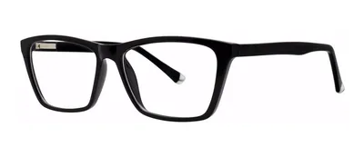 Elated Black geometric prescription eyeglasses, angled view