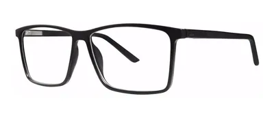 Elwood Black Matte rectangle prescription eyeglasses, angled view