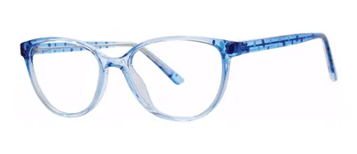 Enjoy Blue oval prescription eyeglasses, angled view