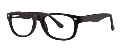 Equal Black Matte round prescription eyeglasses, angled view