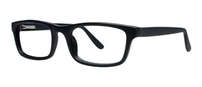 Esteem Black Matte rectangle prescription eyeglasses, angled view