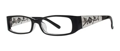 Fifi Black rectangle prescription eyeglasses, angled view