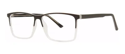 Filter Black/Frost rectangle prescription eyeglasses, angled view