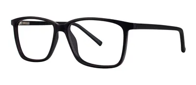 Fluid Black Matte rectangle prescription eyeglasses, angled view