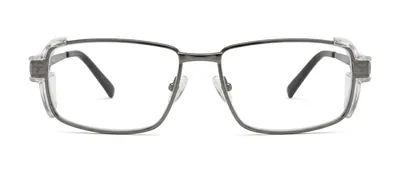 GRXS25 Matte Dark Gunmetal rectangle prescription eyeglasses, front view