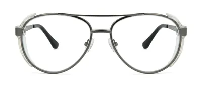 GRXS29 Matte Dark Gunmetal aviator prescription eyeglasses, front view