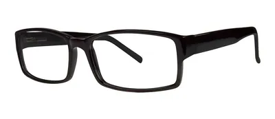 Hudson Black rectangle prescription eyeglasses, angled view