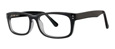 Idea Black round prescription eyeglasses, angled view