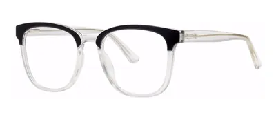 Intention Black/Crystal oval prescription eyeglasses, angled view