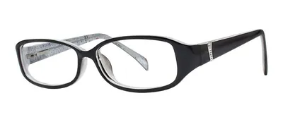 Kelsie Black oval prescription eyeglasses, angled view