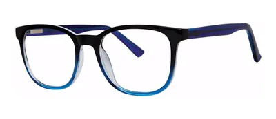 Lara Black Blue Crystal square prescription eyeglasses, angled view