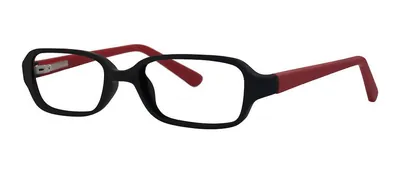 Laugh Black/Brick Matte rectangle prescription eyeglasses, angled view