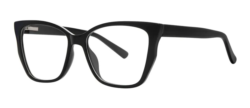 Lizzy Black cat-eye prescription eyeglasses, angled view