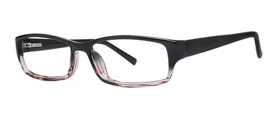 Now Black/Rose rectangle prescription eyeglasses, angled view