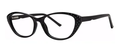 Piper Black/Grey cat-eye prescription eyeglasses, angled view