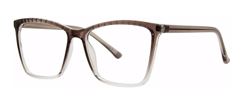 Punctual Black Fade/Crystal square prescription eyeglasses, angled view