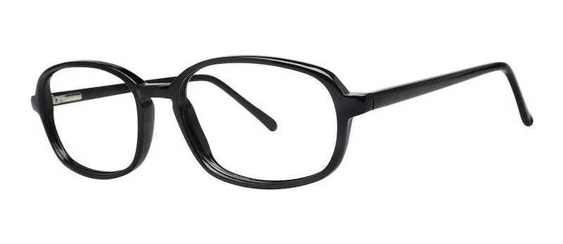Ralph Black rectangle prescription eyeglasses, angled view