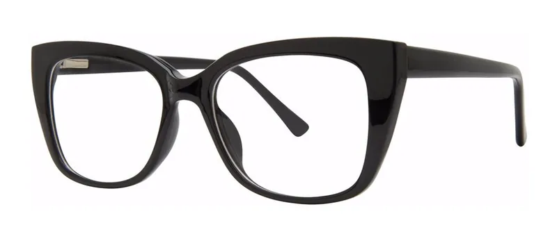 Rarity Black cat-eye prescription eyeglasses, angled view