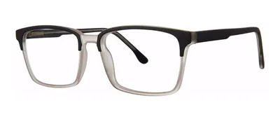 Respond Black rectangle prescription eyeglasses, angled view