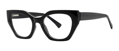 Reveal Black cat-eye prescription eyeglasses, angled view