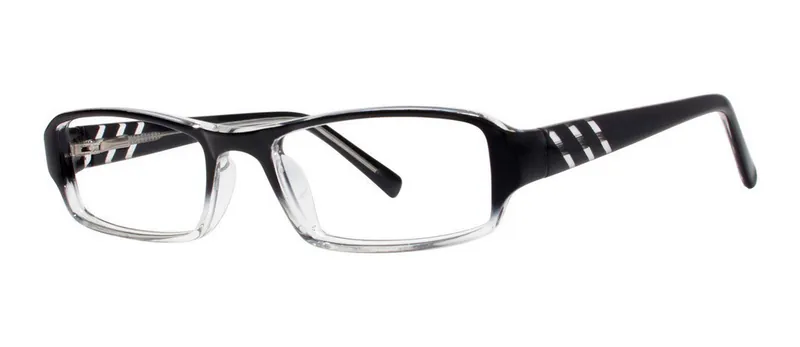 Sky Black rectangle prescription eyeglasses, angled view
