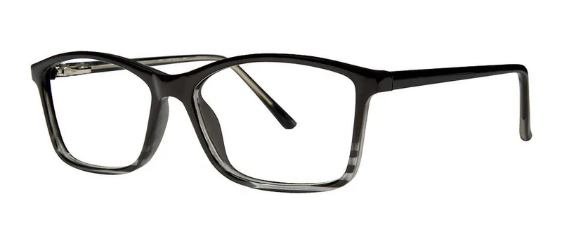 Teach Black Fade oval prescription eyeglasses, angled view