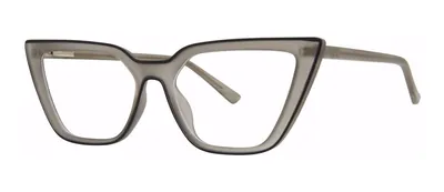 Vintage Black/Grey Matte cat-eye prescription eyeglasses, angled view