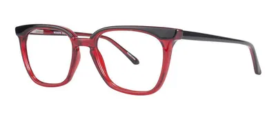 Welcome Burgundy/Black cat-eye prescription eyeglasses, angled view