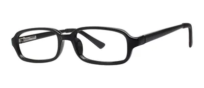 Wiggle Black rectangle prescription eyeglasses, angled view